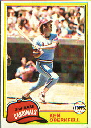 1981 Topps Baseball Cards      032      Ken Oberkfell